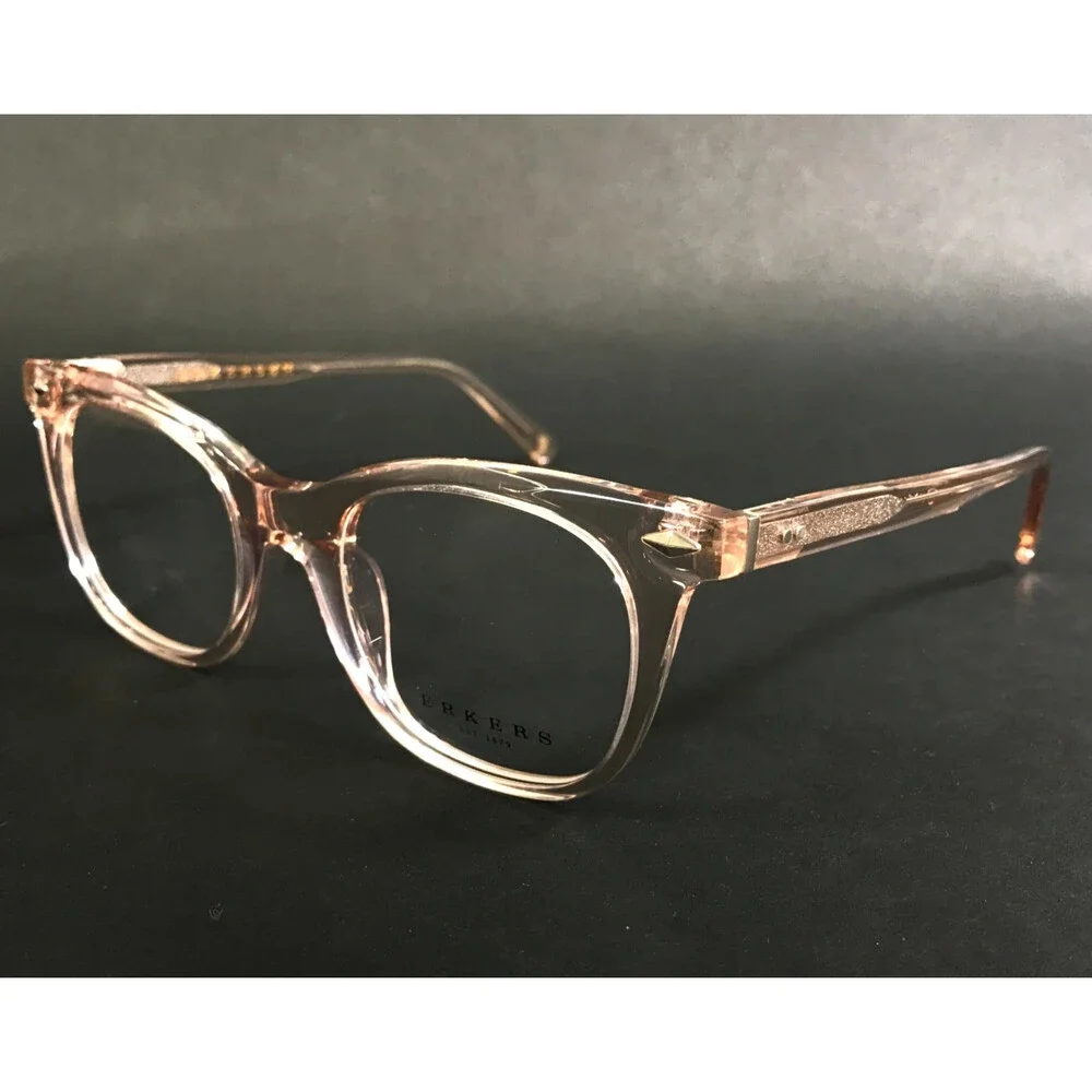 Erkers Eyeglasses Frames CALHOUN Champaign Transparent Pink Square 49-22-146